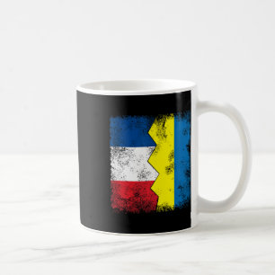 Mug Drapeaux France Ukraine Moitié Racines Ukrainienne