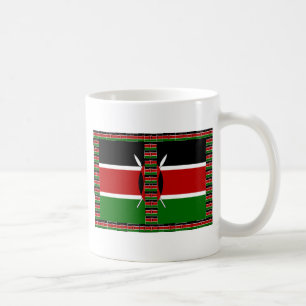 Mug Drapeaux miniatures sans couture du Kenya Cadres d