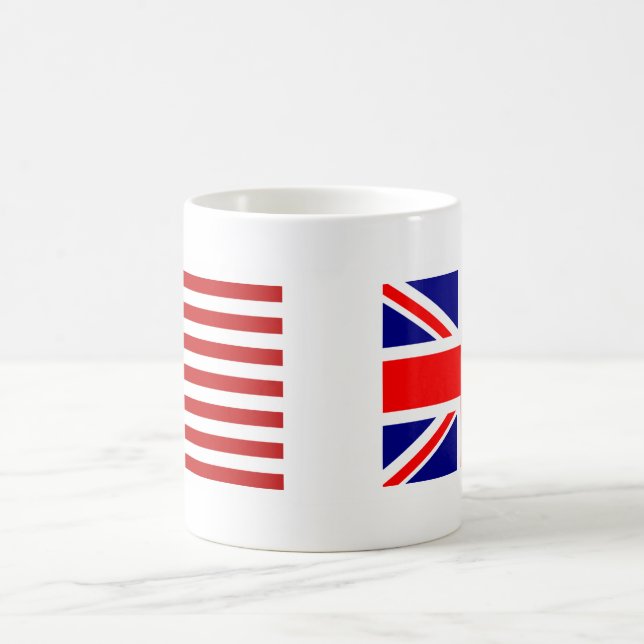 Mug Drapeaux Royaume-Uni et États-Unis côte à côte (Centre)