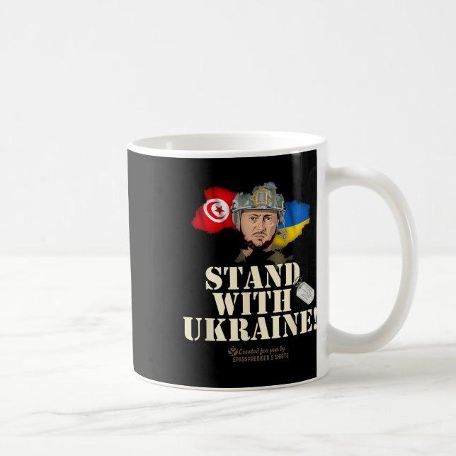 Mug Drapeaux Ukraine Tunisie Zelensky Stand With Ukrai (Droite)