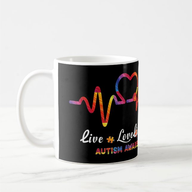 Mug Drawstring closurelie, amour, accepter, autisme, a (Gauche)