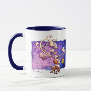 Mug DREAM BIG CHRISTMAS REINDEER par Jeff Willis Art