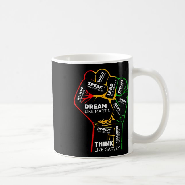 Mug Dream Think Parler Noir Histoire Mois Main forte (Droite)