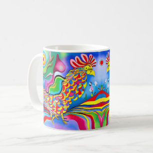 Mug "Dreamscape Bird". Un coq abstrait surréaliste
