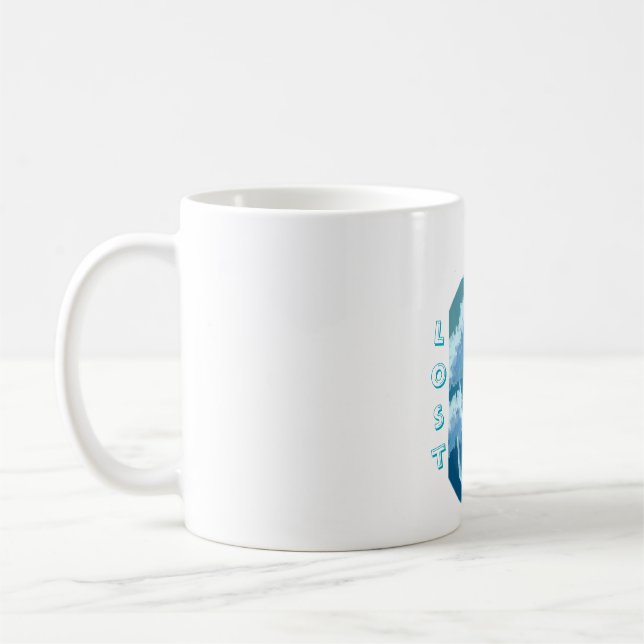 Mug Dreamy Blue Forest – Aesthetic Nature Illustration (Gauche)