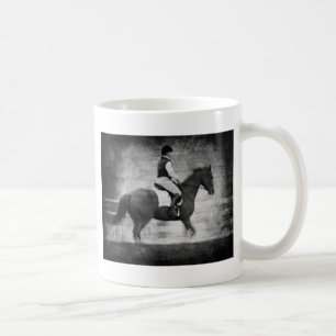 Mug Dressage en Grunge noir et blanc