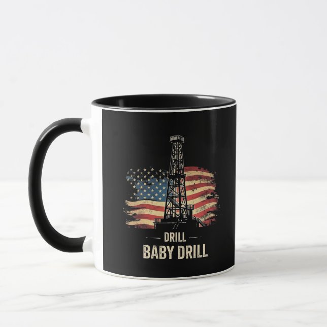 Mug Drill Baby Drill American Trump Energy Economy (Gauche)