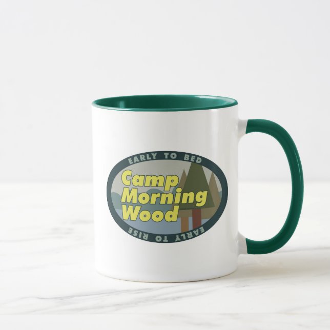 Mug Drinkware en bois de matin de camp (Droite)