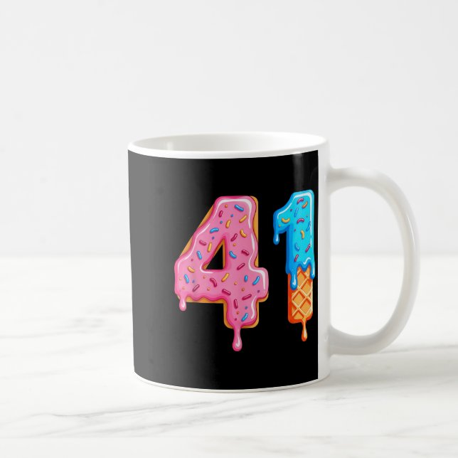 Mug Drip 41 Mème Style de Baseball Cool Numéro Quarant (Droite)