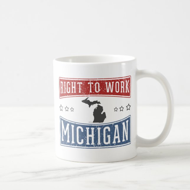Mug Droit Au Travail Michigan (Droite)