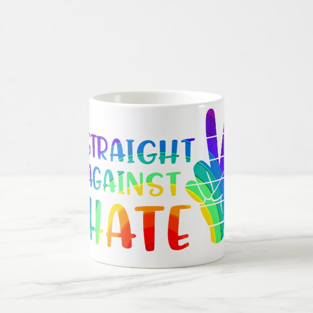 Mug Droit contre la haine - LGBTQ+ Ally Pride (Centre)