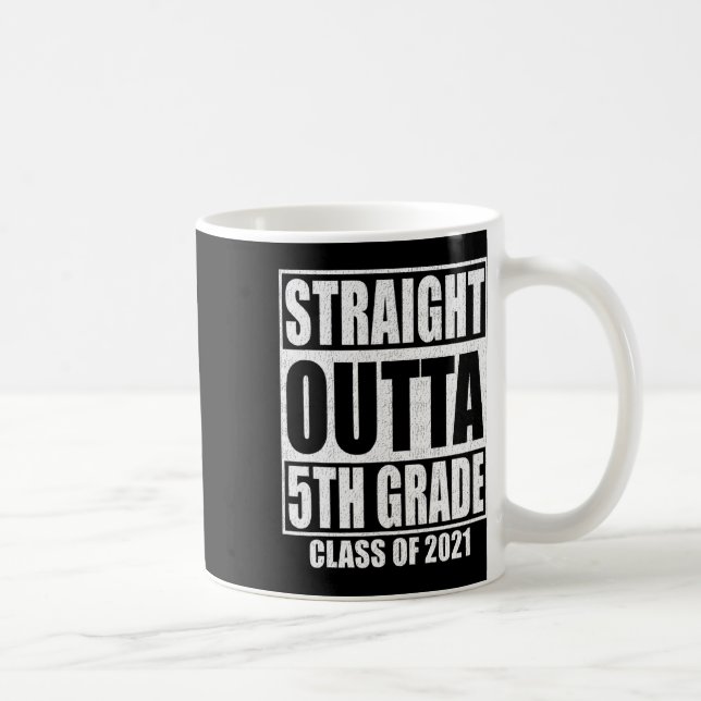Mug Droit Outta 5e année de la classe de diplôme O (Droite)
