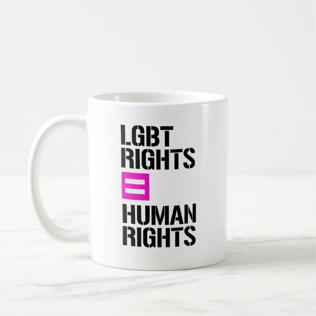 Mug Droits LGBT égaux Droits de l'Homme - - Droits LGB (Gauche)