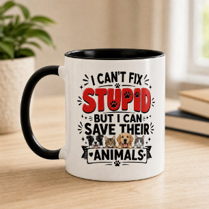 Mug Drolatique secouriste vétérinaire technicien “Je n