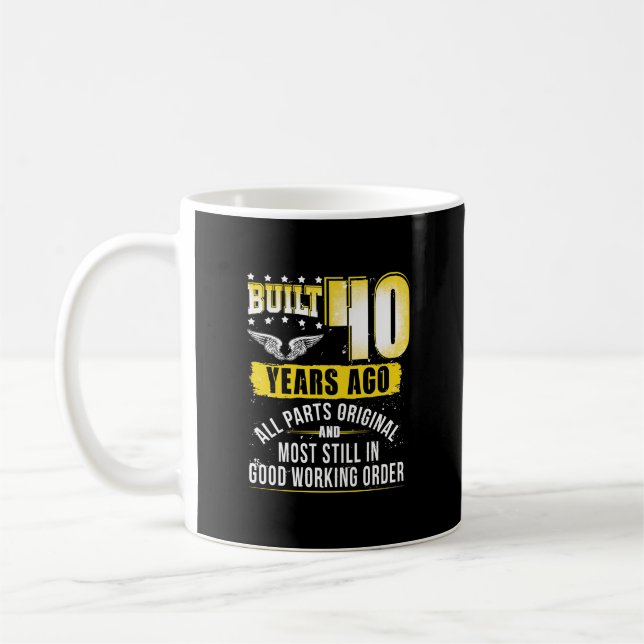 Mug Drôle 40e anniversaire B-Day cadeau dire âge 40 an (Gauche)