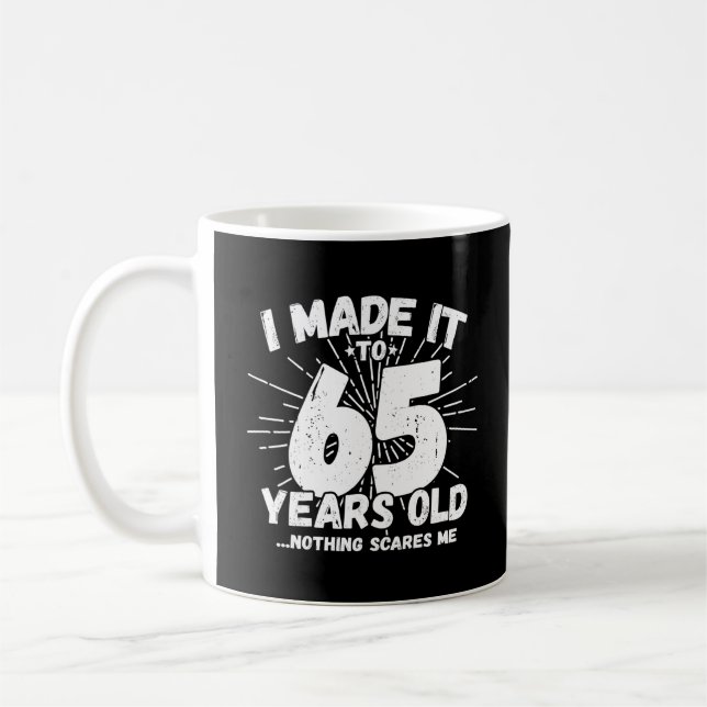 Mug Drôle 65e Anniversaire Citation Sarcastique 65 ans (Gauche)