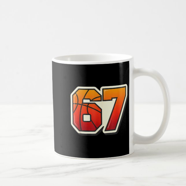 Mug Drôle 67 Meme Basket-ball Glace Goutte Six Sept  (Droite)