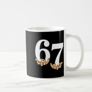 Mug Drôle 67 Mème Mains Argot Gen Alpha Six Sept 6 7