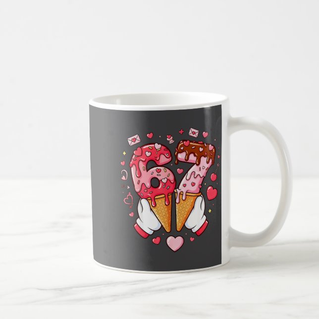 Mug Drôle 67 Mème Six Sept Glace Écores Correspondante (Droite)