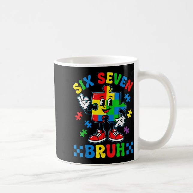 Mug Drôle 67 Puzzle Sensibilisation à l'autisme 6 7 Ho (Droite)