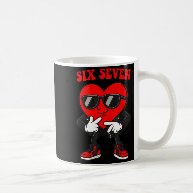 Mug Drôle 6 7 Mème Cœur Gen Alpha Six Sept 67 Saint-Va (Droite)