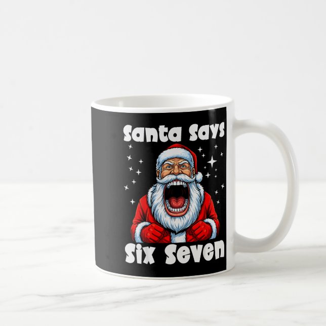 Mug Drôle 6 7 Meme Grande Bouche Garçon Le Père Noël D (Droite)