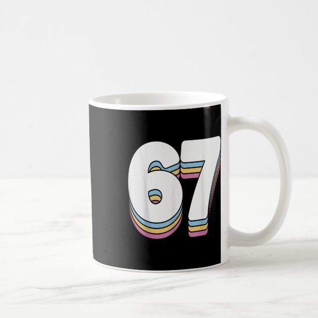 Mug Drôle 6 7 Mème Six Sept Slang Gen Alpha 67  (Droite)