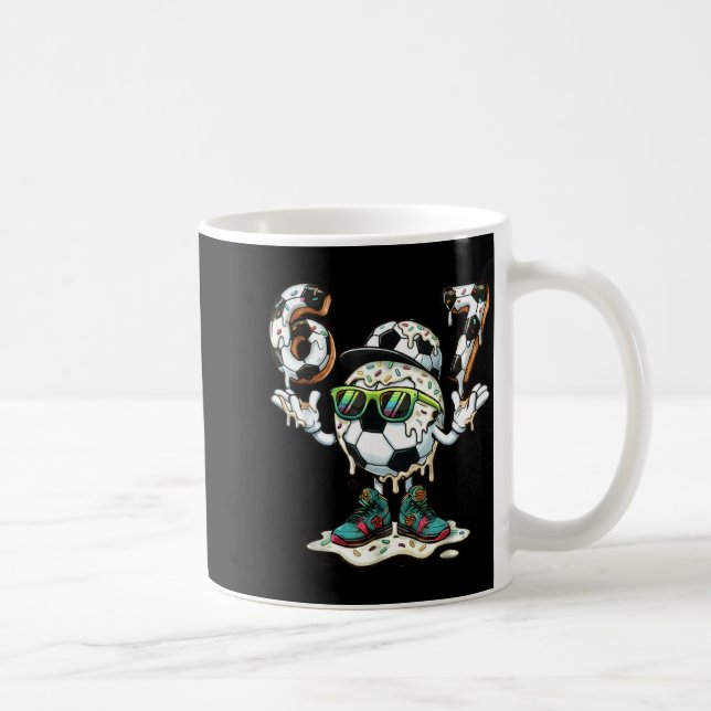 Mug Drôle 6 7 Six Sept 67 Ballon de Foot Meme Glacé Dr (Droite)