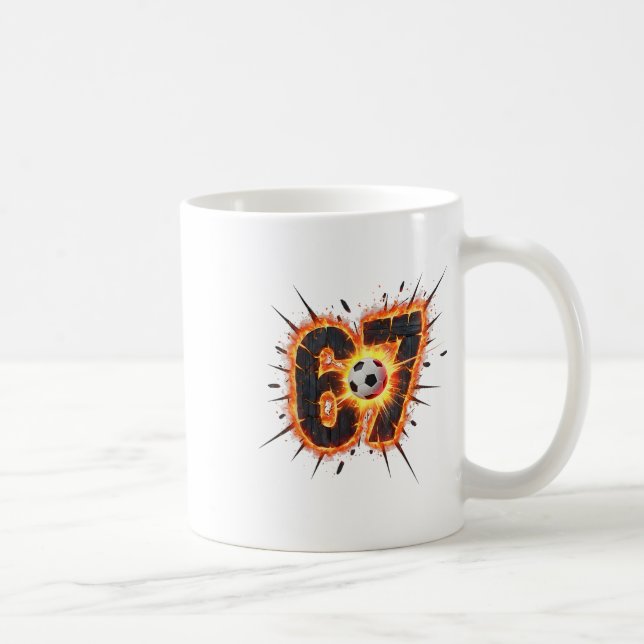 Mug Drôle 6 7 Six Sept 67 Meme Football  (Droite)