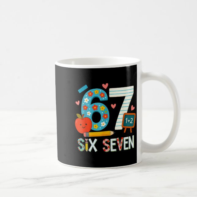 Mug Drôle 6 7 Six Sept Mème 67 Enseignant Pour Hommes  (Droite)