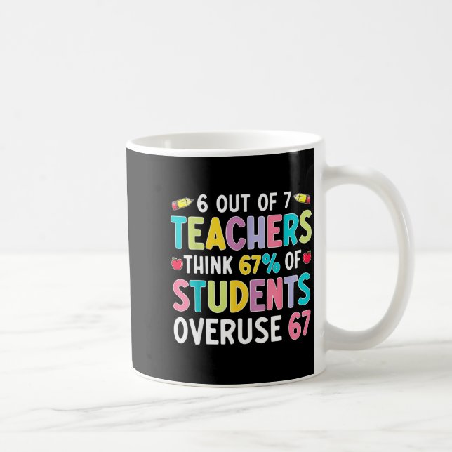 Mug Drôle 6 sur 7 Enseignant pense que 67% des élèves  (Droite)