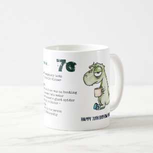 Mug Drôle 70ème Personnalisé 'Quand j'étais ton âge' D