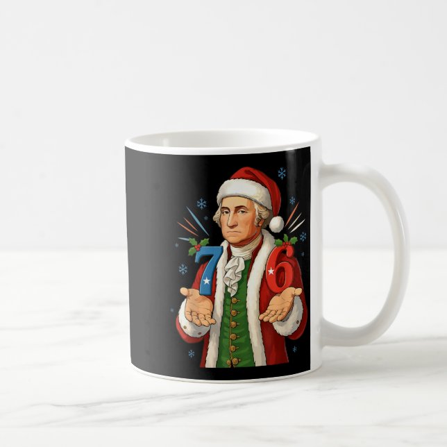 Mug Drôle 7-6 6-7 George Washington Santa 67 Meme Chri (Droite)