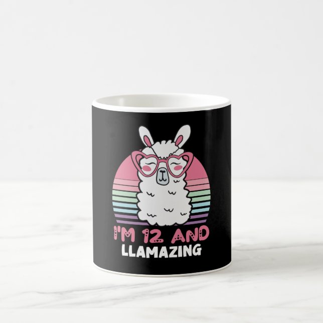 Mug Drôle Adorable Llama 12e Anniversaire Cadeau Pour  (Centre)