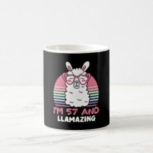 Mug Drôle Adorable Llama Cadeau 57e Anniversaire Pour