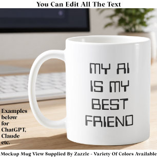 Mug Drôle AI/Chatbot Enthousiaste de la Tech Geek Pers