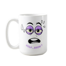 Drôle Aide Brûler Sleepy Face Cartoon