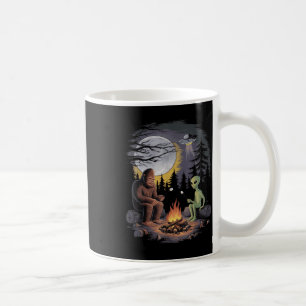 Mug Drôle Alien Et Bigfoot Randonnée Lune Sasquatch Uf
