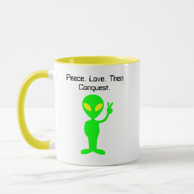 Mug Drôle Alien Sci-Fi Cartoon Art Extraterrestre (Gauche)