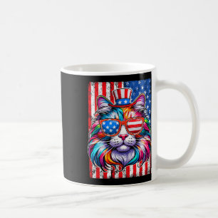 Mug Drôle American Chat Lunettes de soleil Usa Drapeau