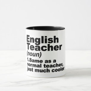 Mug Drôle Anglais Définition de l'enseignant