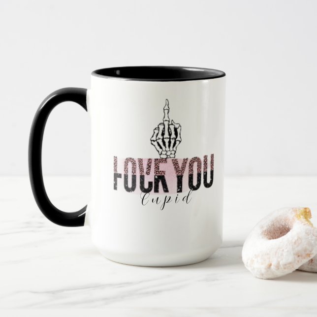 Mug Drôle anti - Saint Valentin 2024 (Avec donut)