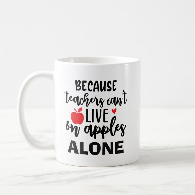 Mug Drôle Appréciation de l'enseignant Amateurs de caf (Gauche)