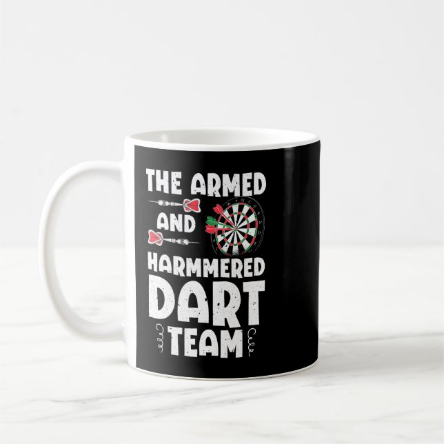 Mug Drôle Armé Et Hammered Dart Team Citation Jeux De (Gauche)