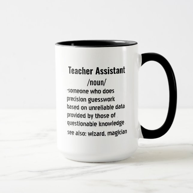 Mug Drôle Assistant Enseignant cadeaux de définition (Droite)