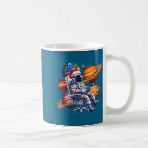 Mug Drôle Astronaute Noël Espace Lumières Chapeau de P