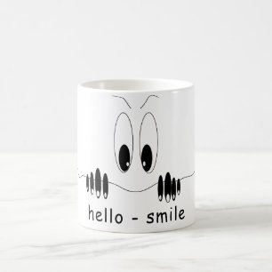 Mug drôle avec les yeux de curiosité - Smile