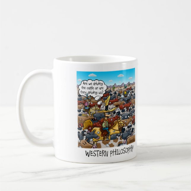 Mug drôle avec philosophie occidentale (Gauche)
