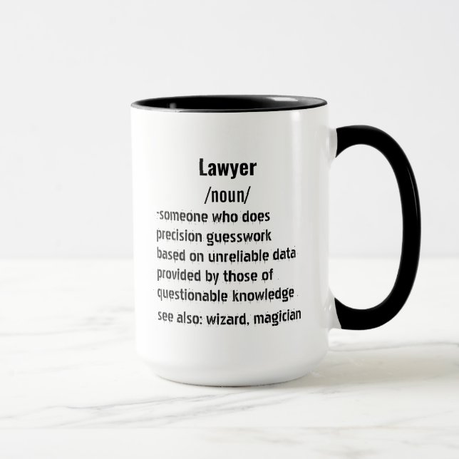 Mug drôle Avocat Définition cadeaux pour hommes femmes (Droite)