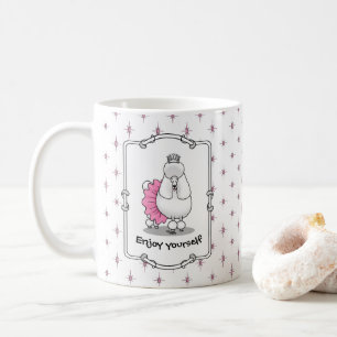 Mug Drôle Ballet Ballerina Princess Poodle Dog (blanc)